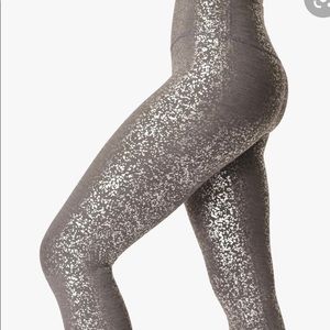Sweaty Betty silver foil print 7/8 leggings